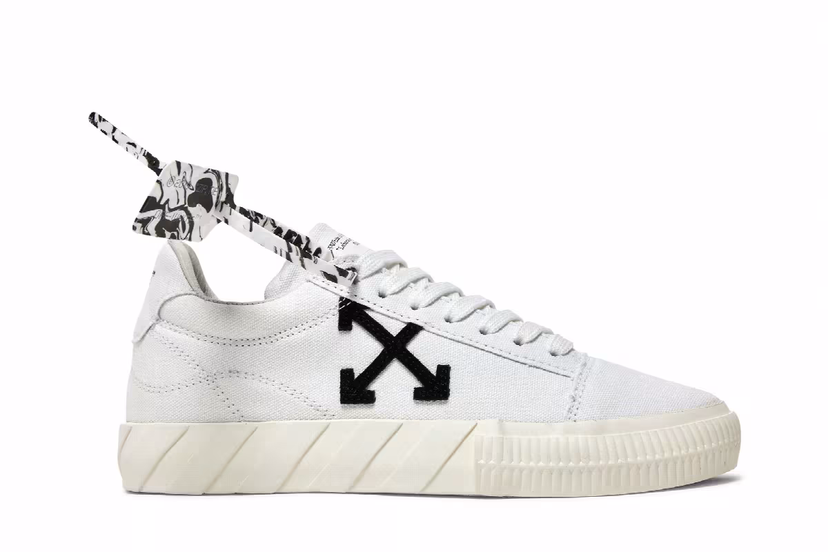 Off-White Women's Vulc Eco Sneaker White Black, view 2