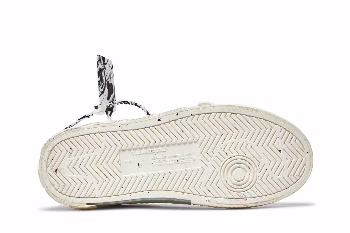 Off-White Women's Vulc Eco Sneaker White Black, view 5