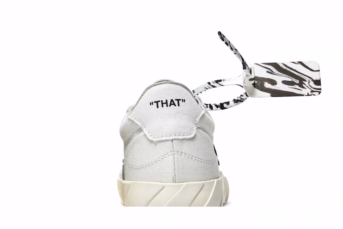 Off-White Women's Vulc Eco Sneaker White Black, view 8