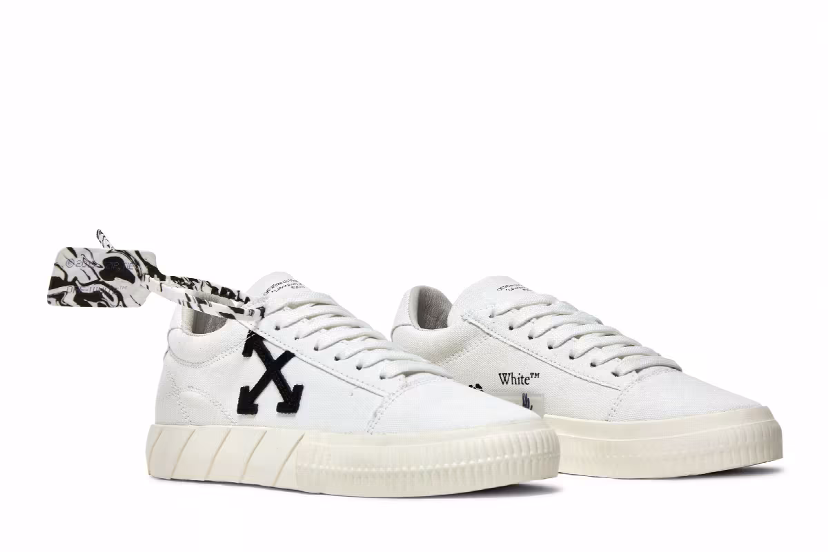 Off-White Women's Vulc Eco Sneaker White Black, view 9