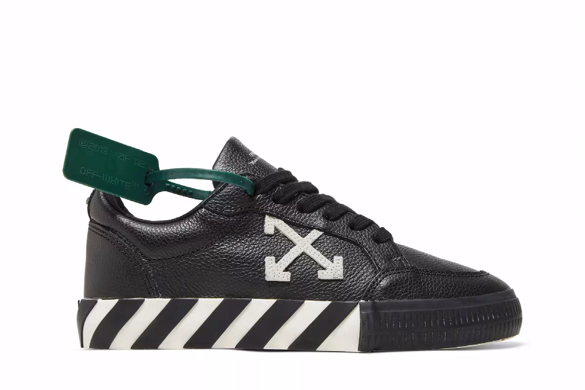 Off-White Women's Vulc Sneaker Black White, view 2