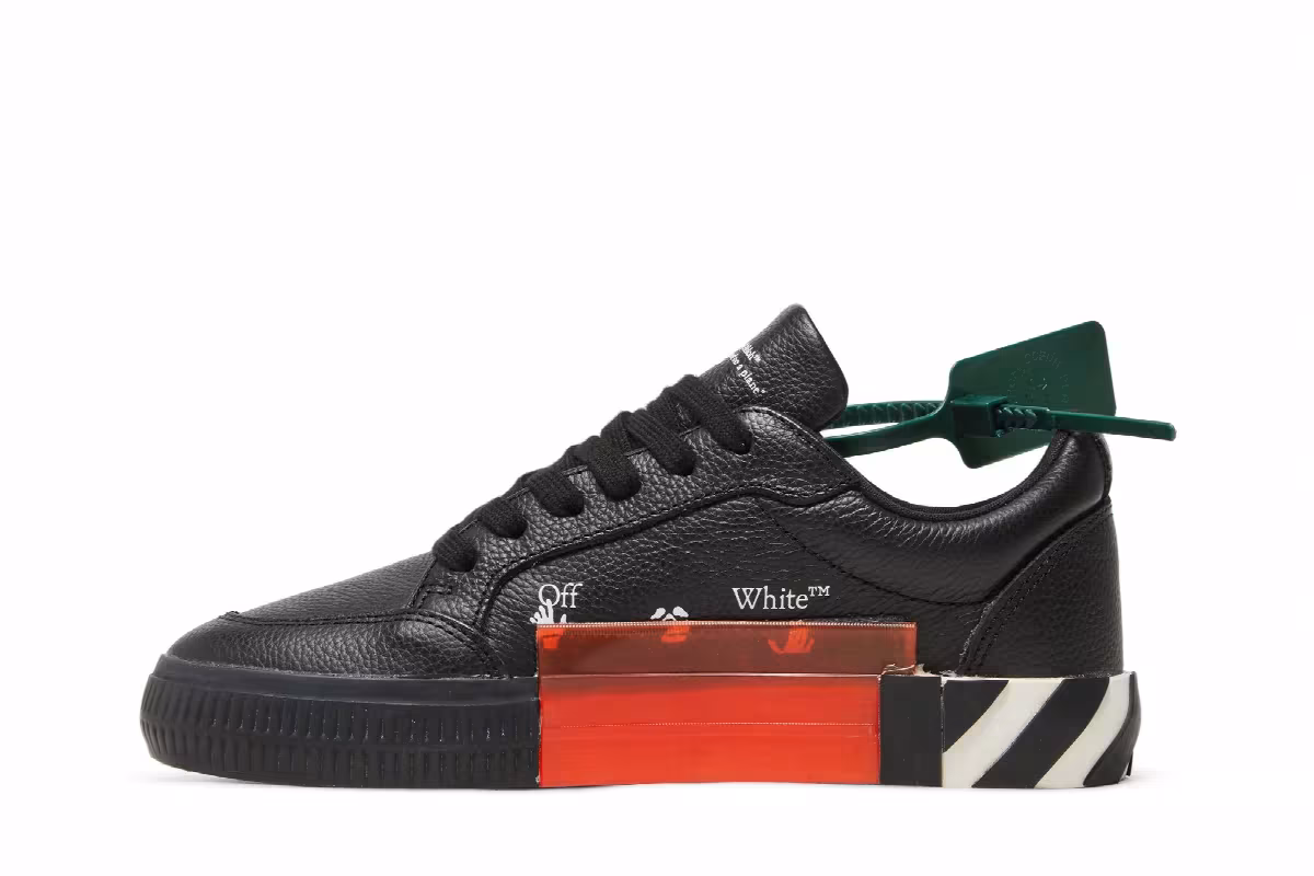 Off-White Women's Vulc Sneaker Black White, view 4