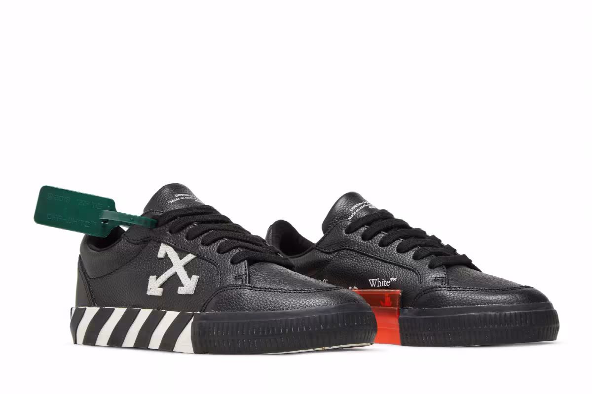 Off-White Women's Vulc Sneaker Black White, view 9