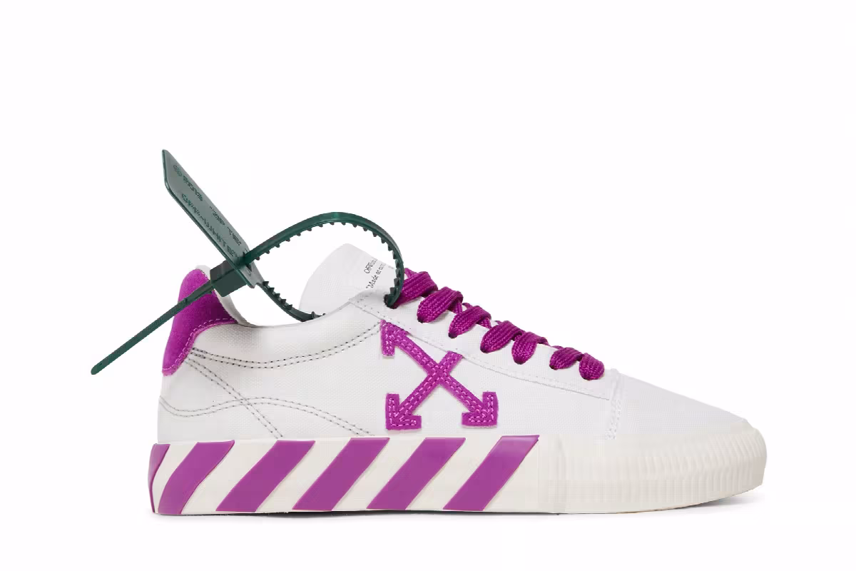 Off-White Women's Vulc Sneaker White Fuchsia, view 2
