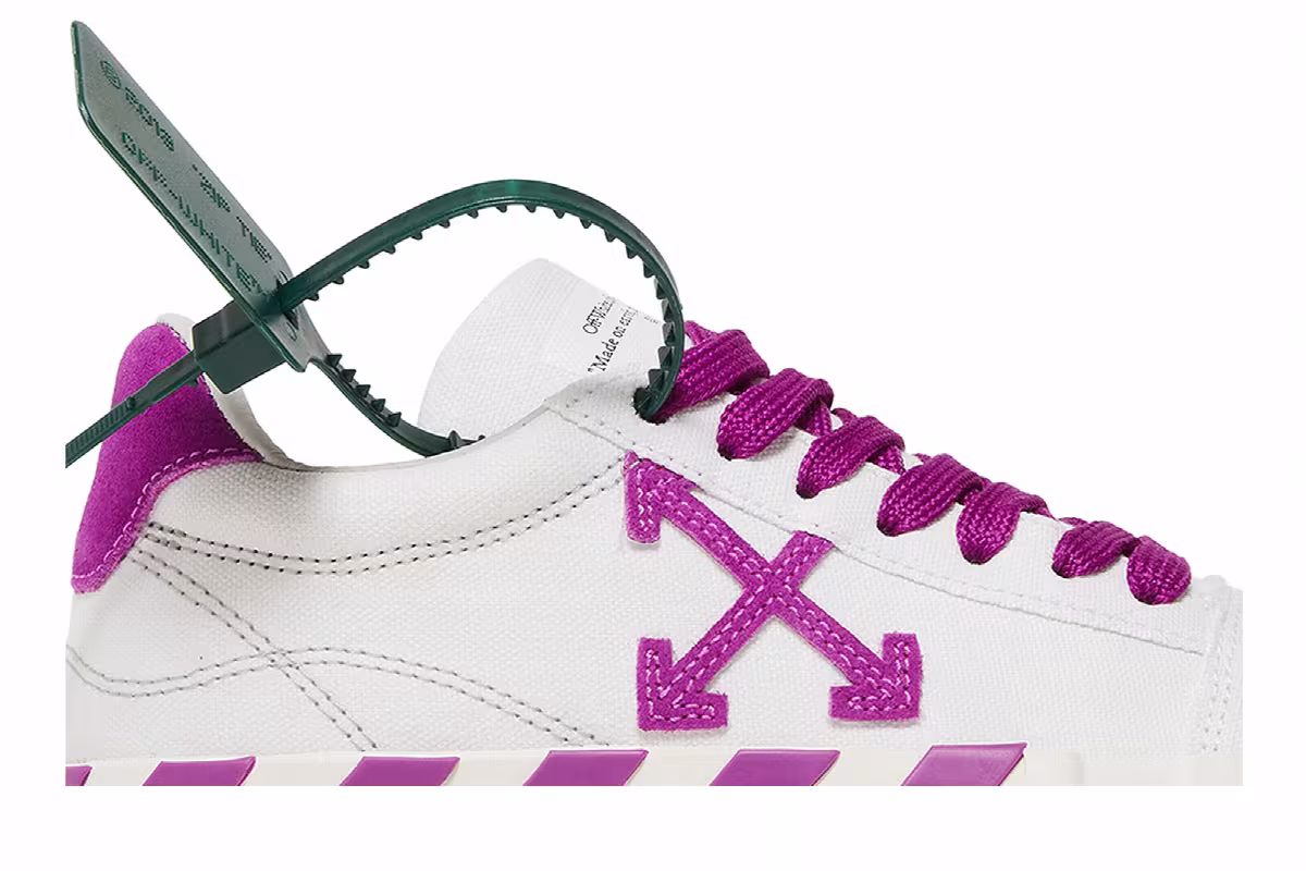 Off-White Women's Vulc Sneaker White Fuchsia, view 3