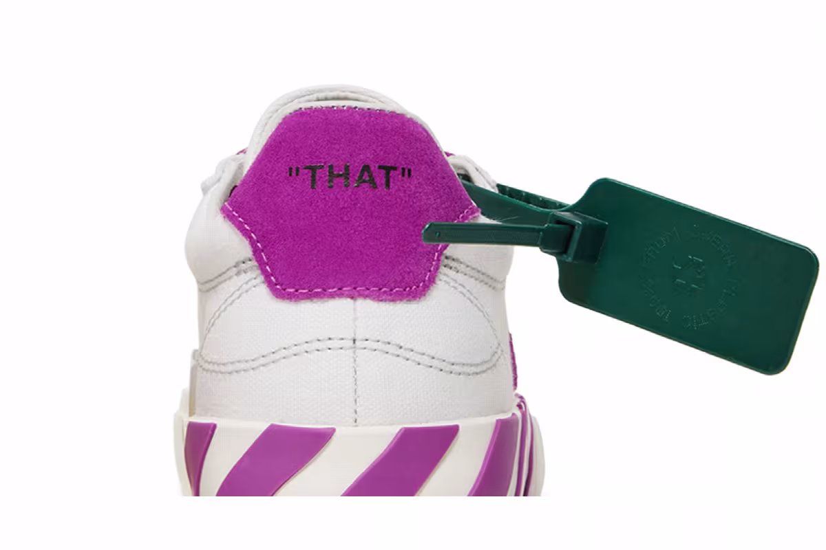 Off-White Women's Vulc Sneaker White Fuchsia, view 8