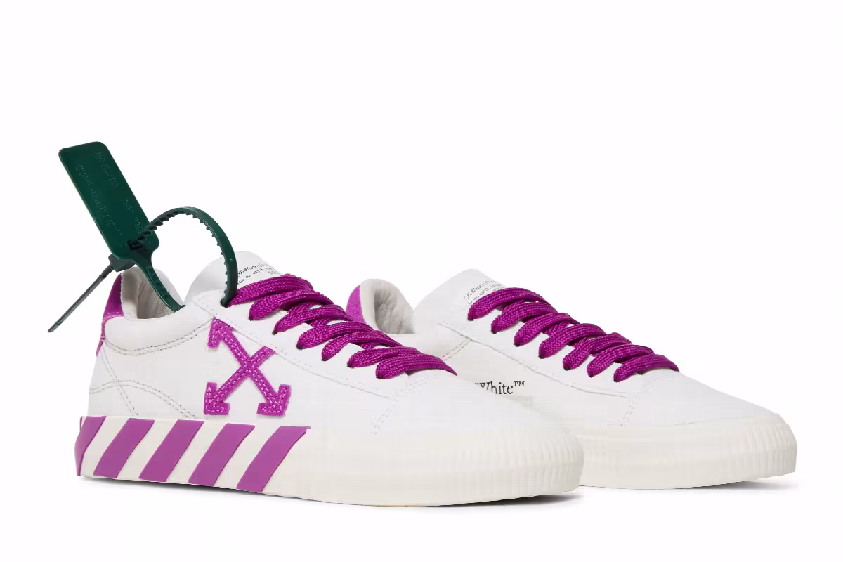 Off-White Women's Vulc Sneaker White Fuchsia, view 9