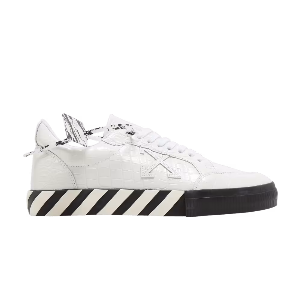 Off-White Vulc Sneaker Croco - White