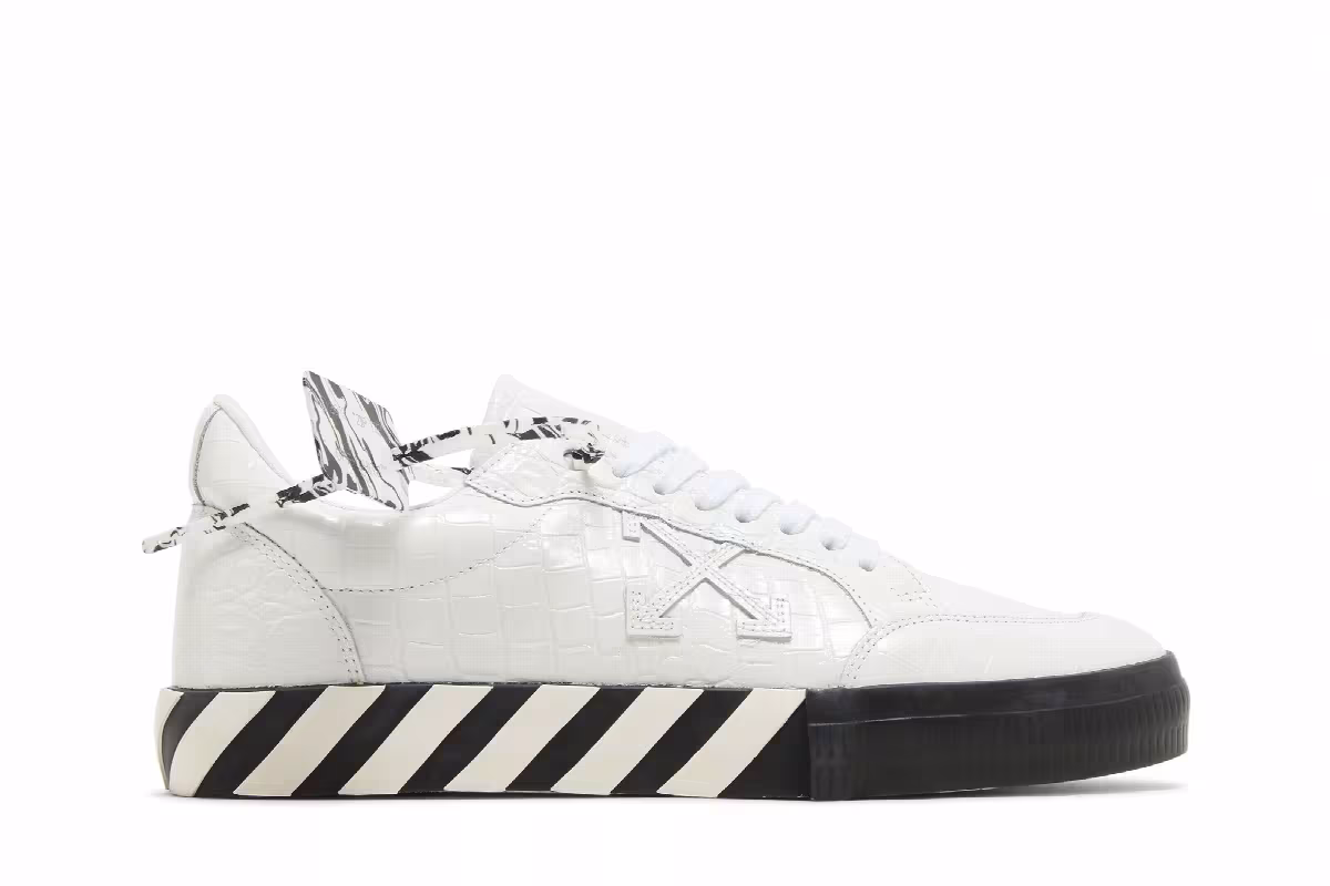 Off-White Vulc Sneaker Croco - White, view 2