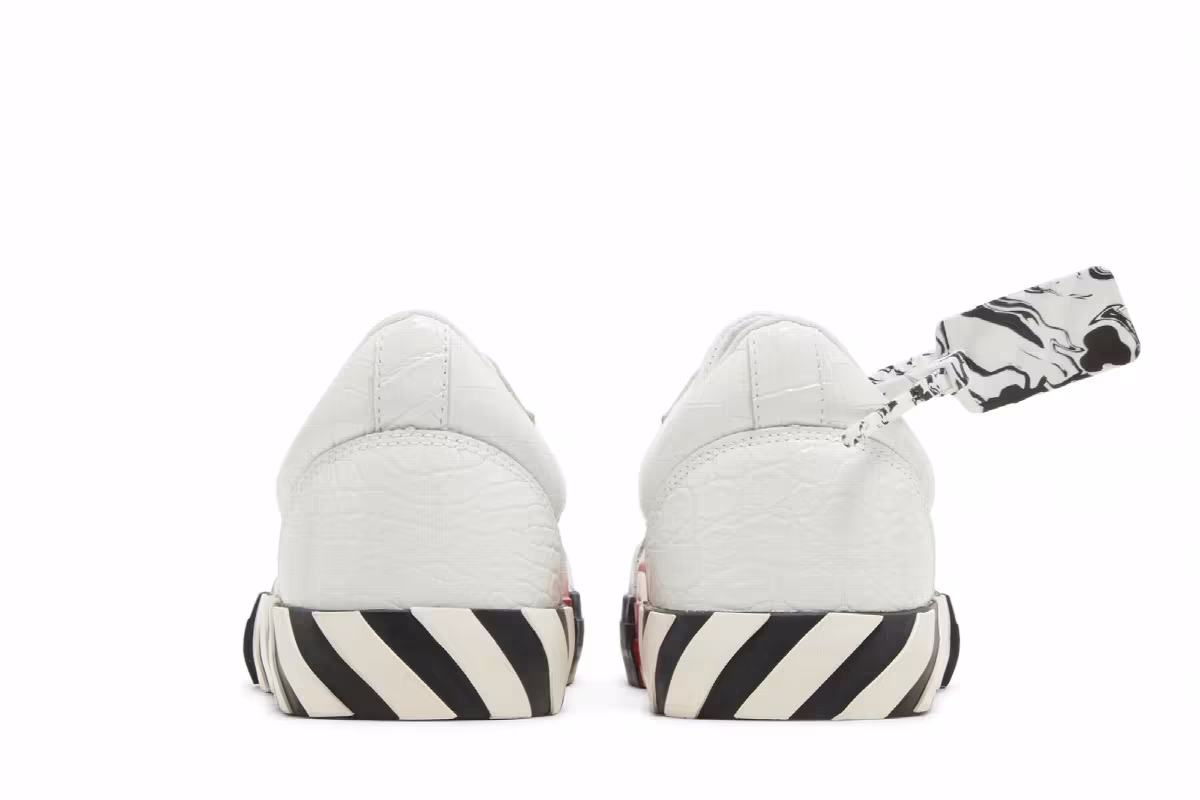 Off-White Vulc Sneaker Croco - White, view 7