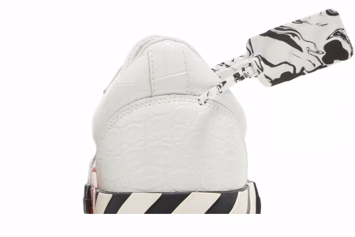 Off-White Vulc Sneaker Croco - White, view 8