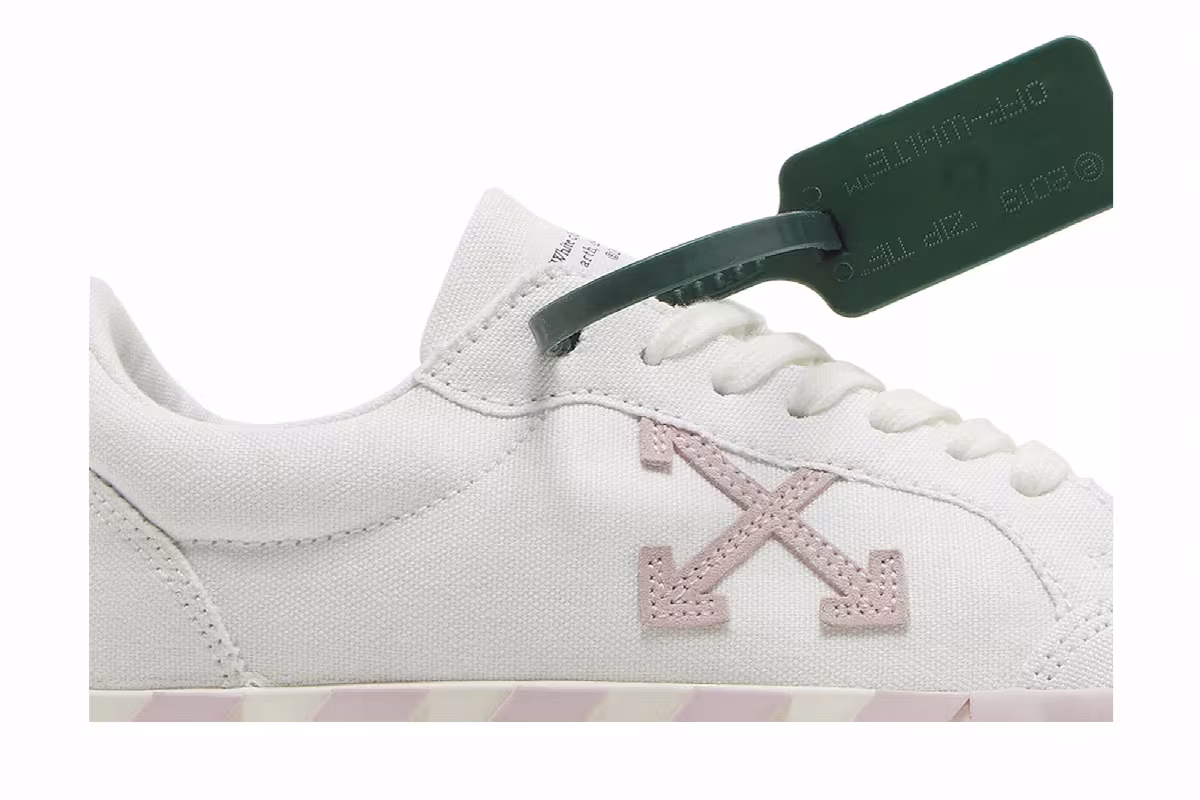 Off-White Women's Vulc Sneaker White Light Pink, view 3