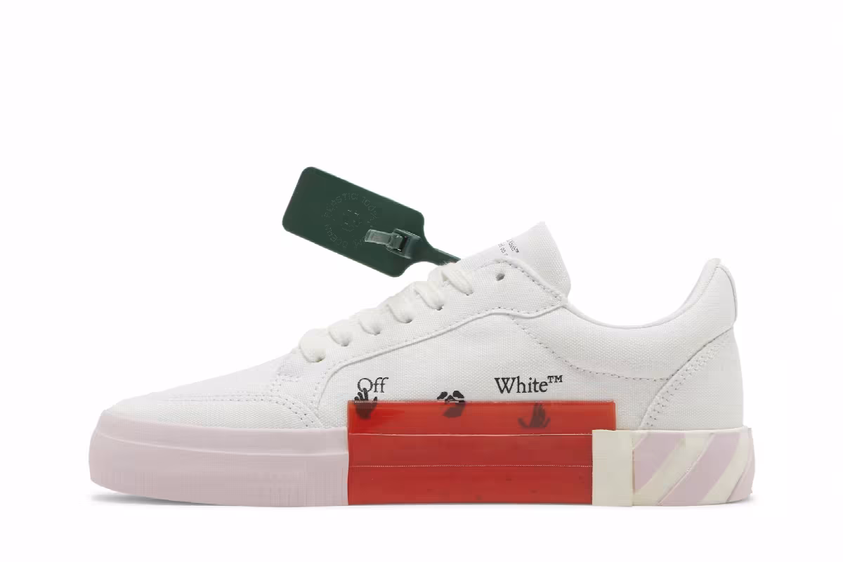 Off-White Women's Vulc Sneaker White Light Pink, view 4