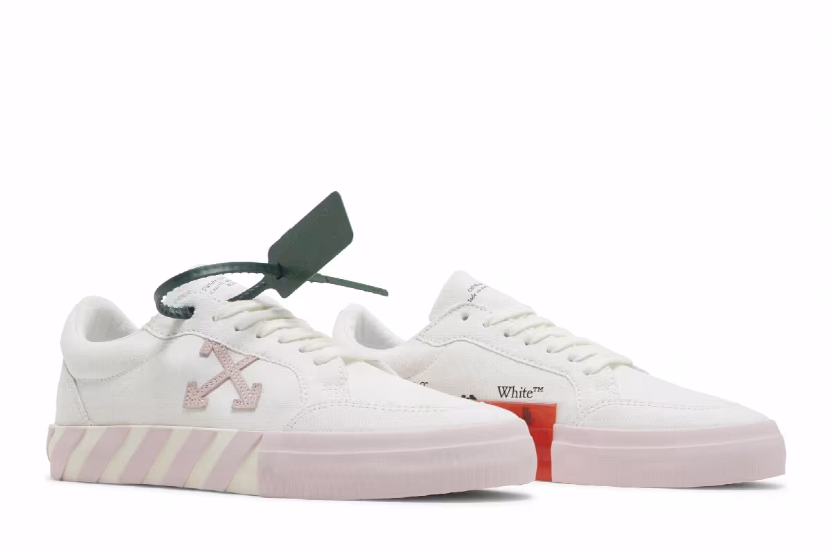 Off-White Women's Vulc Sneaker White Light Pink, view 9