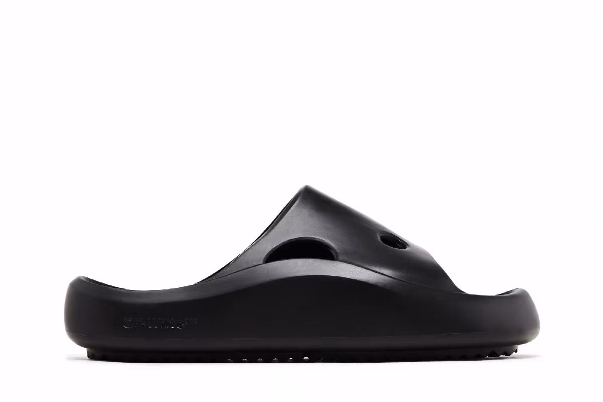Off-White Meteor Rubber Sliders Black, view 2