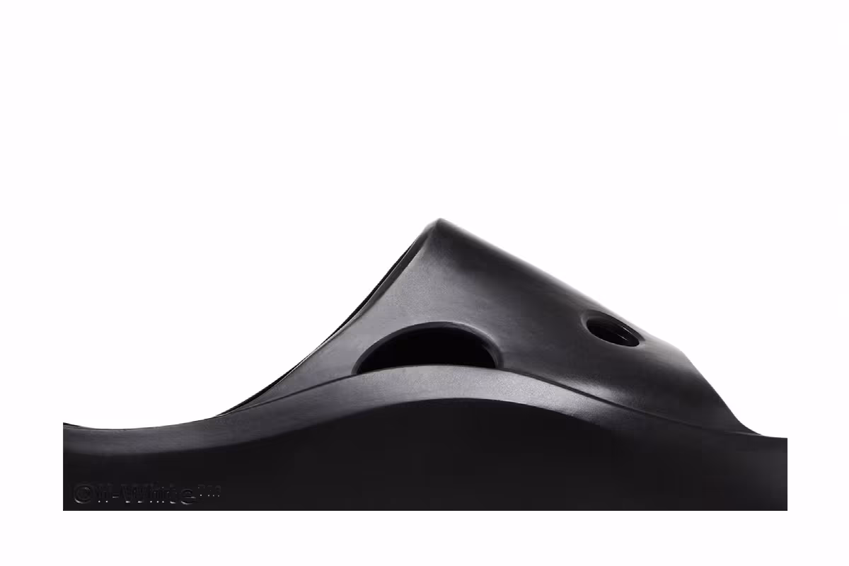 Off-White Meteor Rubber Sliders Black, view 3