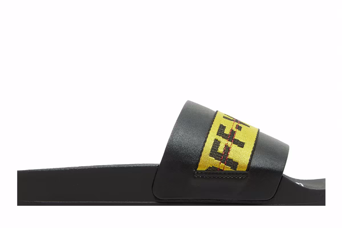 Off-White Industrial Sliders Black Yellow, view 3