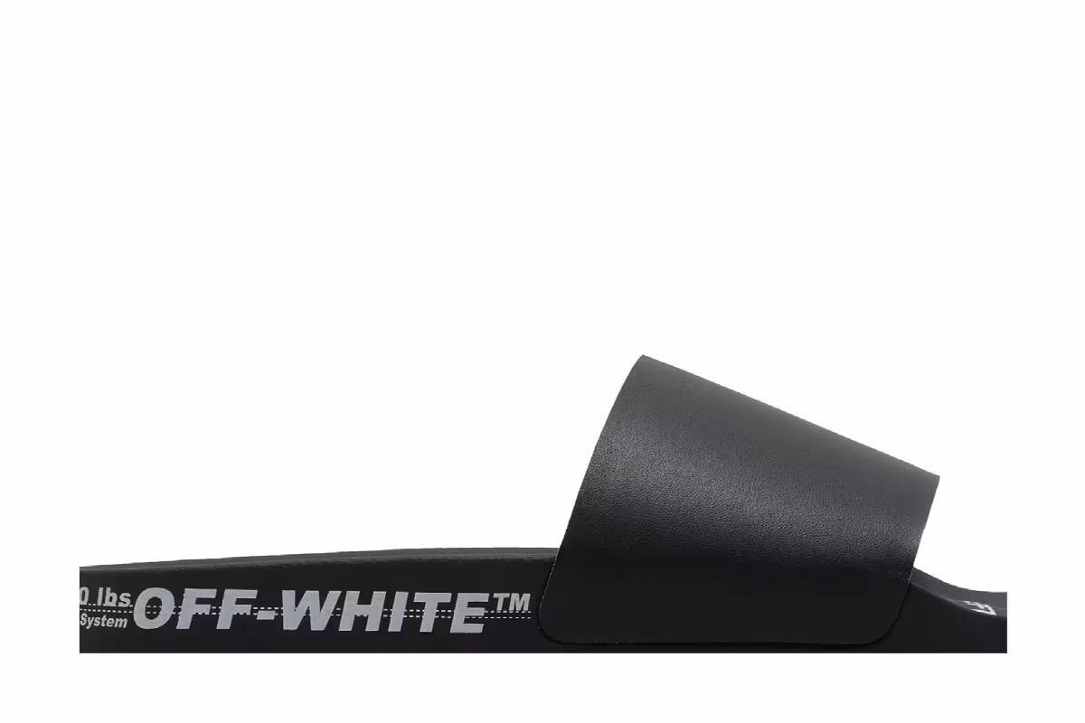 Off-White Industrial Belt Sliders Black, view 3