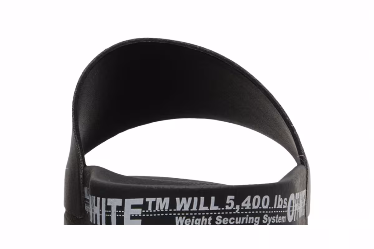 Off-White Industrial Belt Sliders Black, view 8