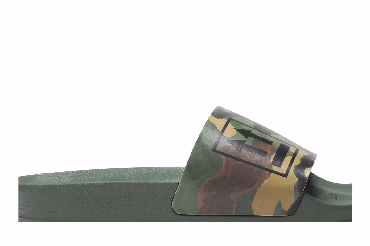 Off-White Sliders Green Black, view 3