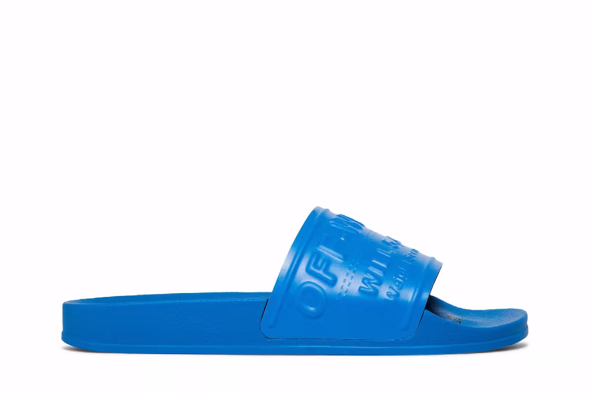 Off-White Women's Pool Sliders Blue, view 2