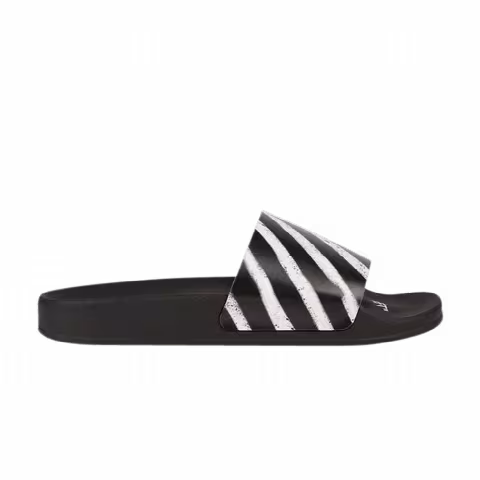 Off-White Wmns Spray Stipes Sliders 'Black White'
