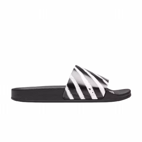 Off-White Sliders 'Spray Stripe - Black White'