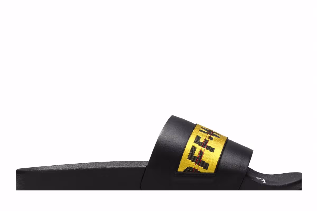 Off-White Industrial Sliders Black Yellow, view 3