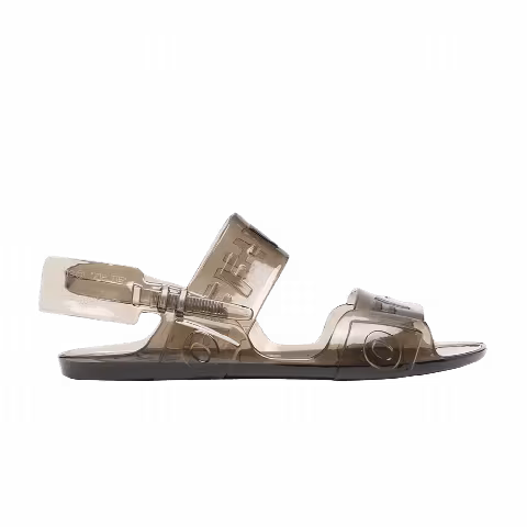 Off-White Wmns Sheer Zip Tie Sandal 'Jelly Brown'