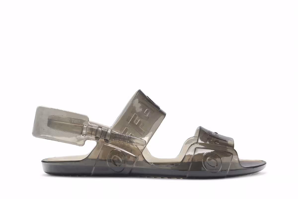 Off-White Women's Jelly Zip Tie Black, view 2