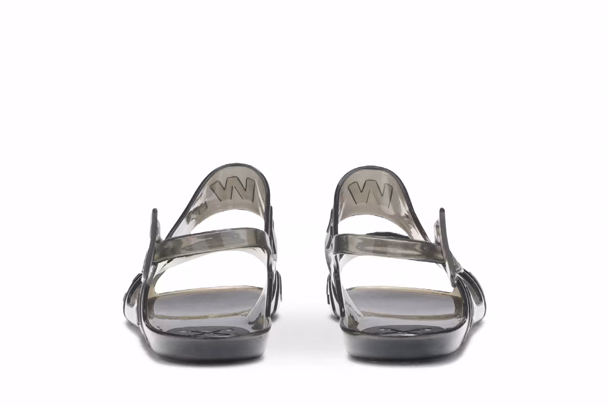 Off-White Women's Jelly Zip Tie Black, view 7