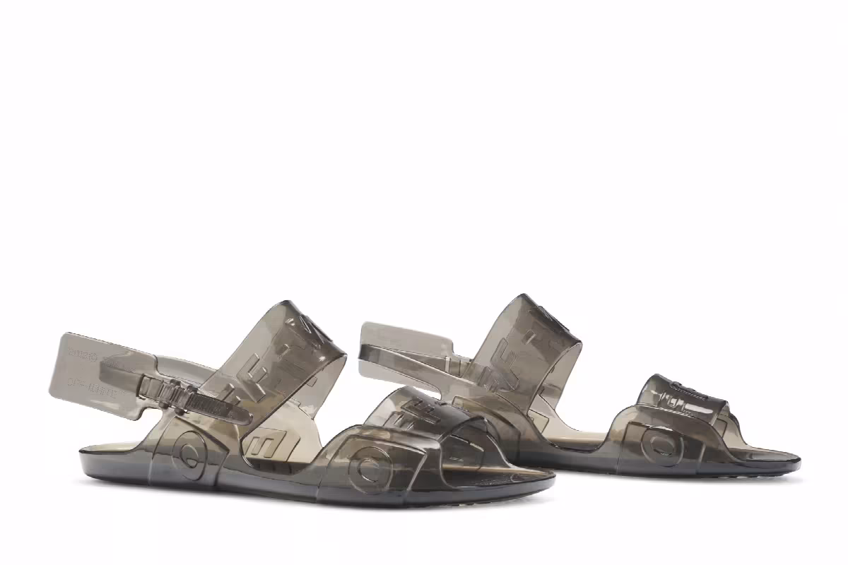 Off-White Women's Jelly Zip Tie Black, view 9
