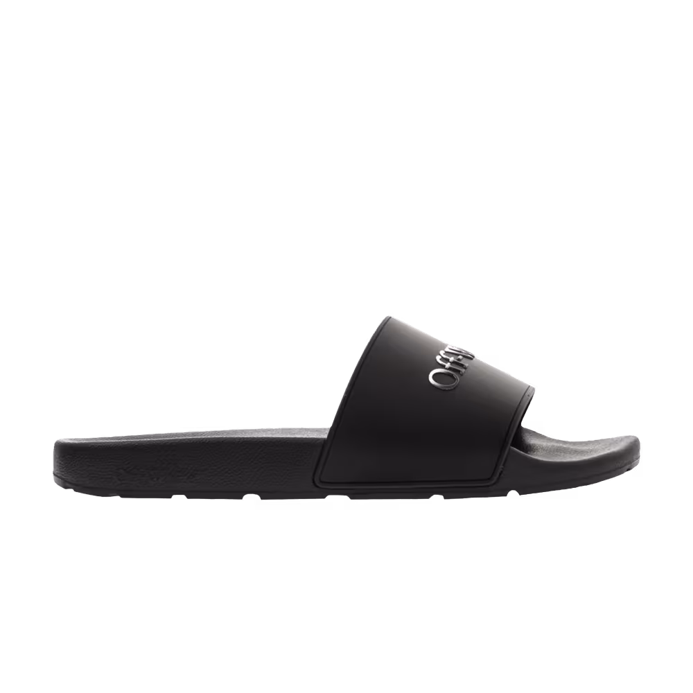 Off-White Bookish Slider Black Silver Gradient Logo