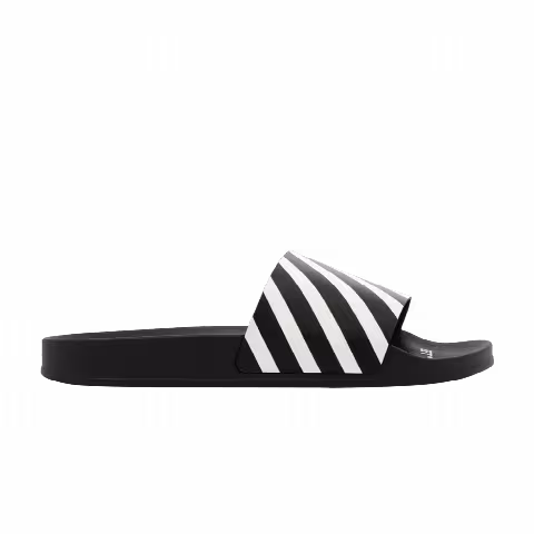 Off-White Diagonal Sliders 'Black White'