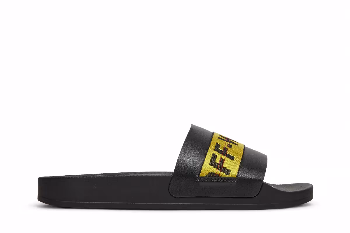 Off-White Industrial Sliders Black Yellow, view 2