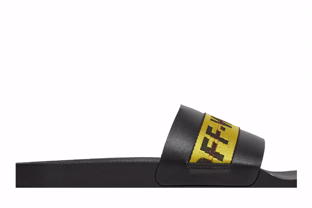 Off-White Industrial Sliders Black Yellow, view 3