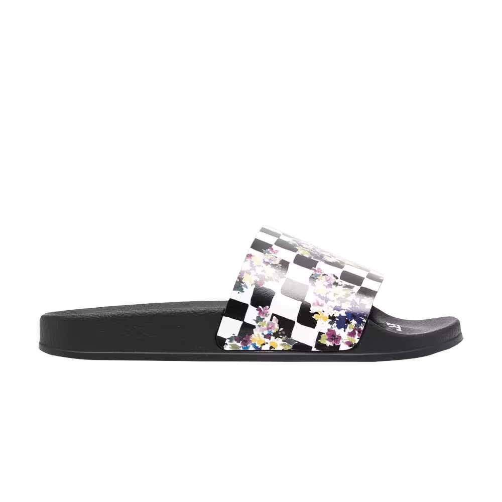 Off-White Sliders Floral Checkerboard
