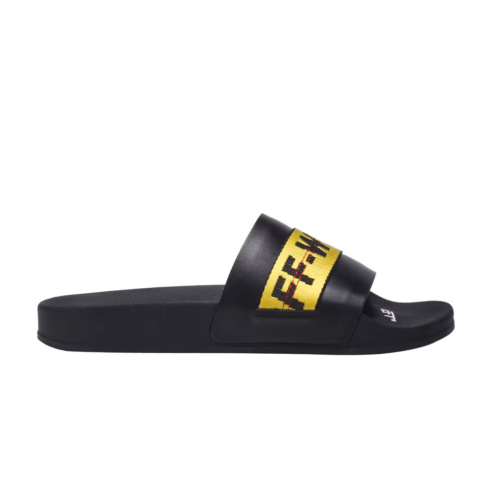 Off-White Industrial Sliders Black Yellow