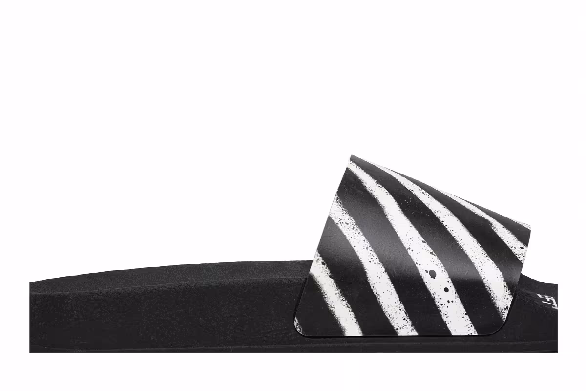 Off-White Sliders Graffiti - Black White 2020, view 3