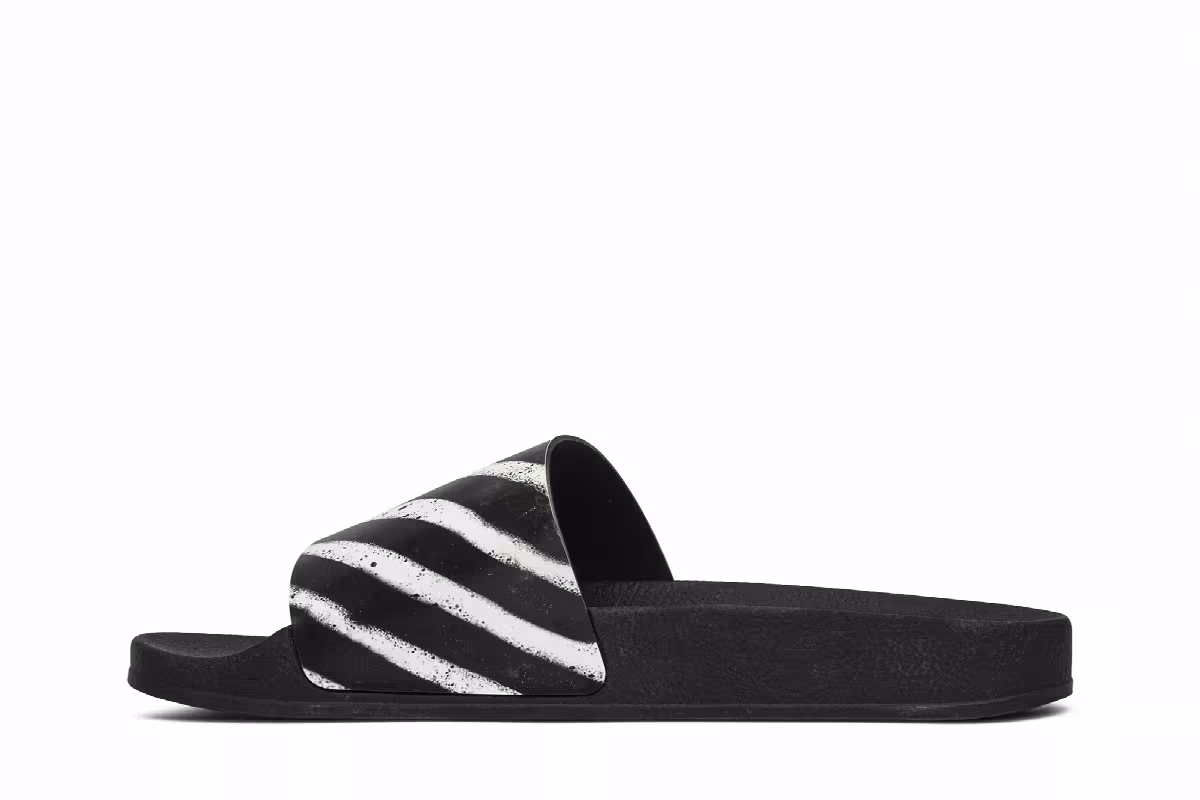 Off-White Sliders Graffiti - Black White 2020, view 4