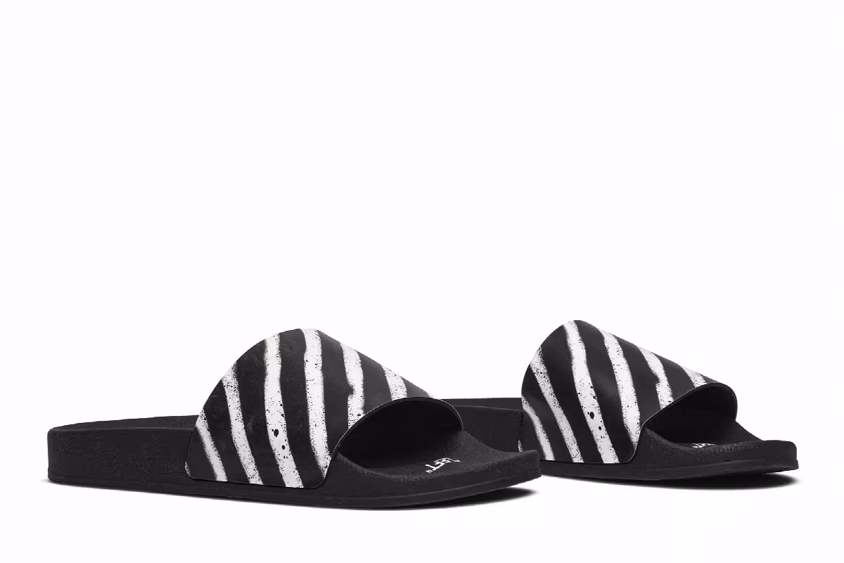 Off-White Sliders Graffiti - Black White 2020, view 9