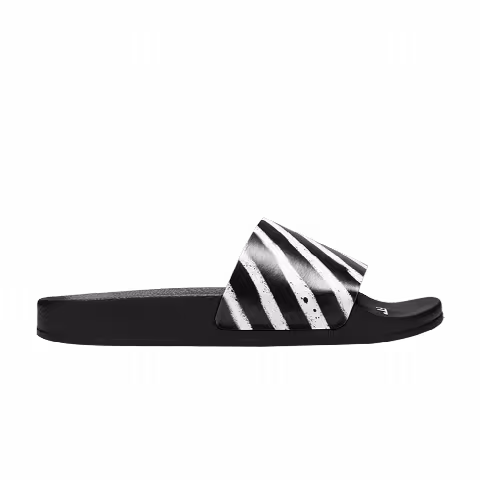 Off-White Industrial Sliders 'Diagonal Stripe - Black White'