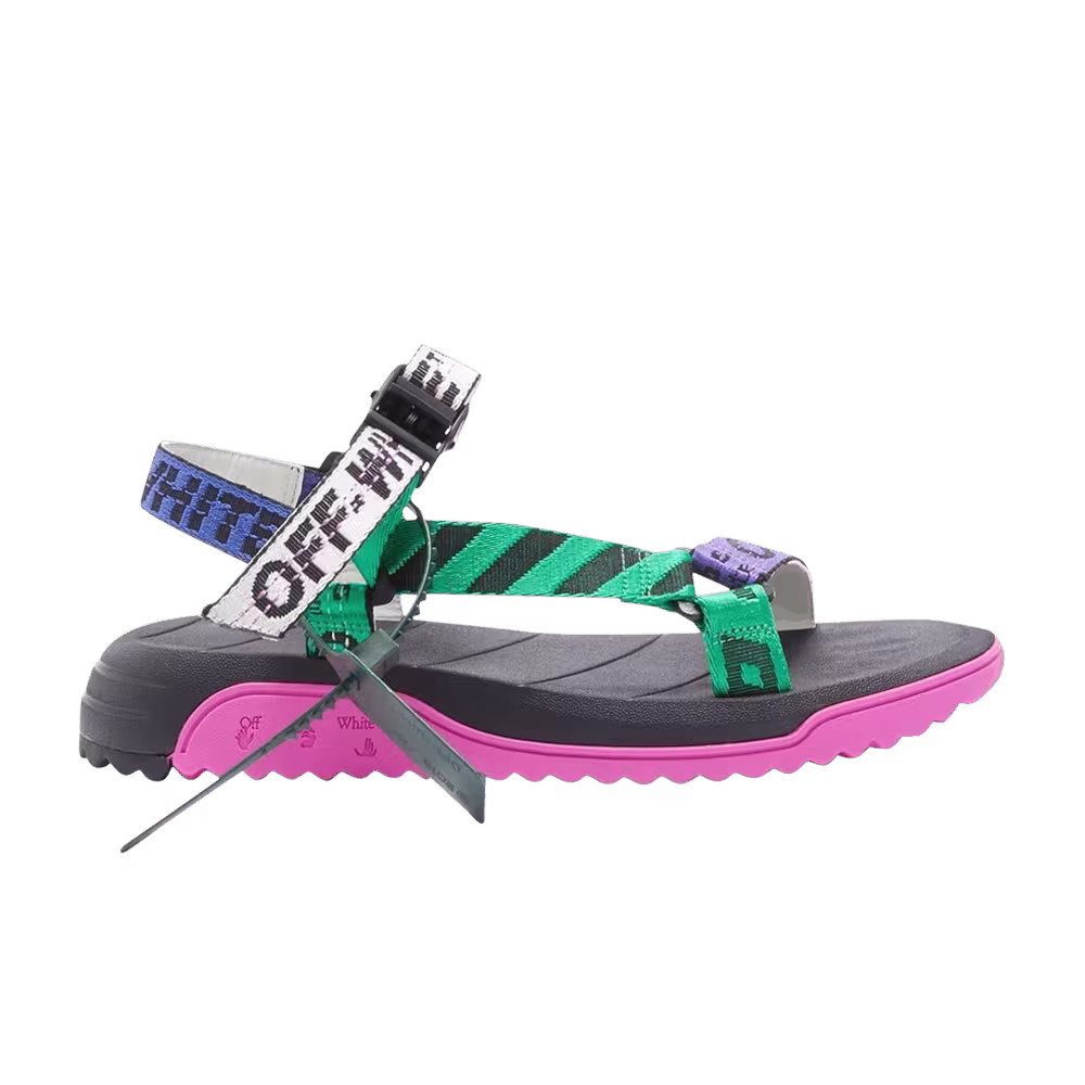 Off-White Women's Trek Sandal Green Fuchsia