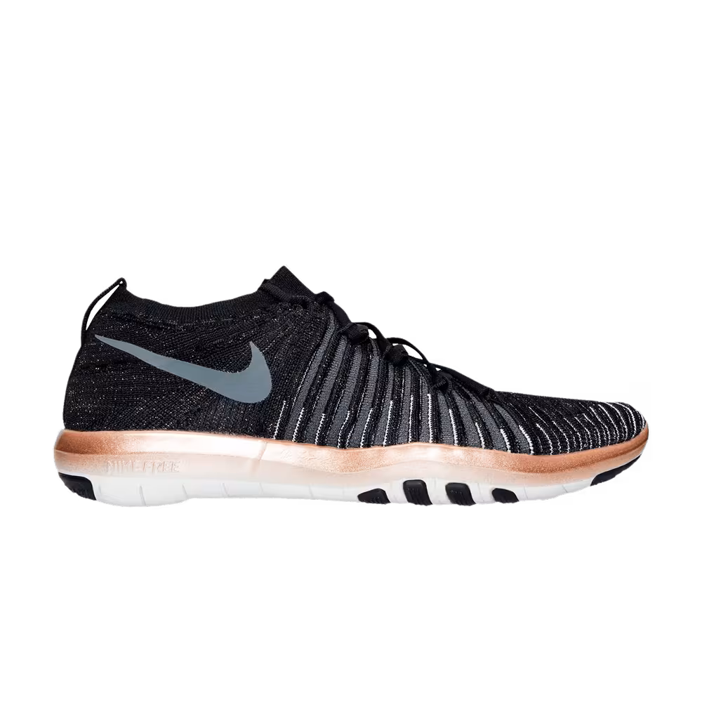 Nike Women's Free Transform Flyknit Black Metallic Bronze