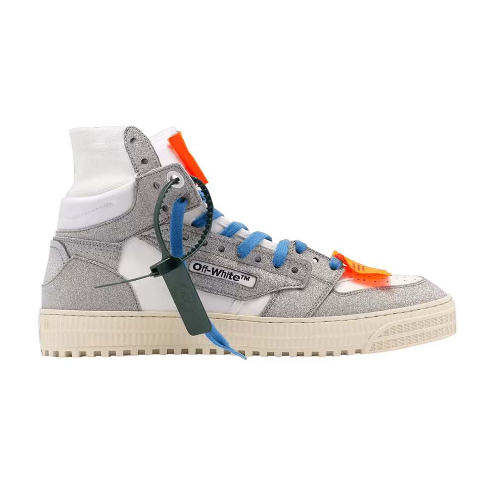 Off-White Off-Court 3.0 High White Silver Glitter