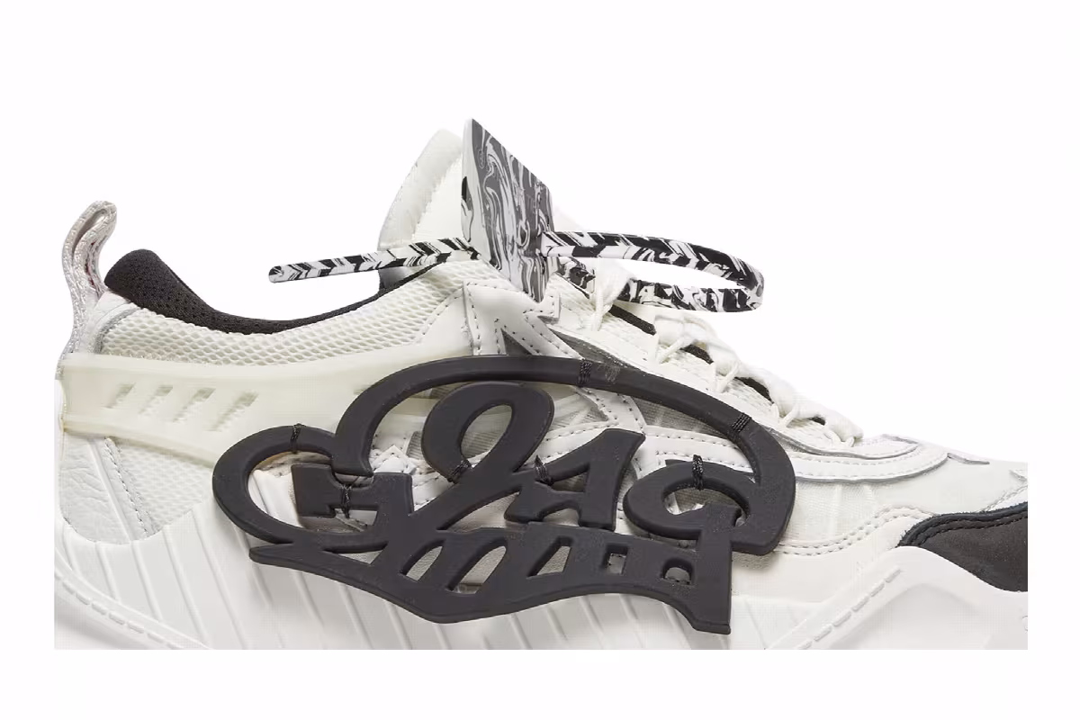 Katsu x Off-White ODSY-1000 White Black, view 3