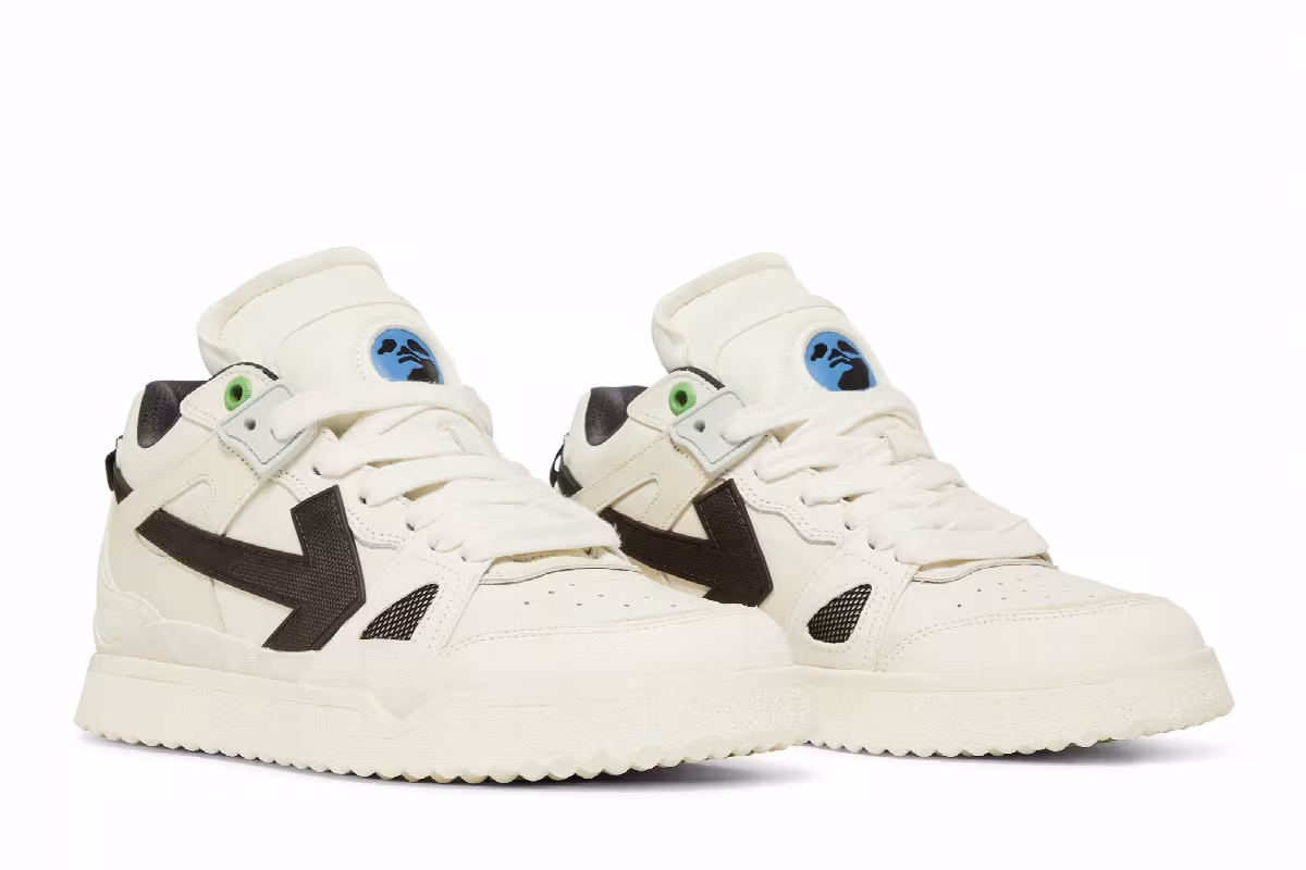 Off-White New Mid Sponge White Black, view 9