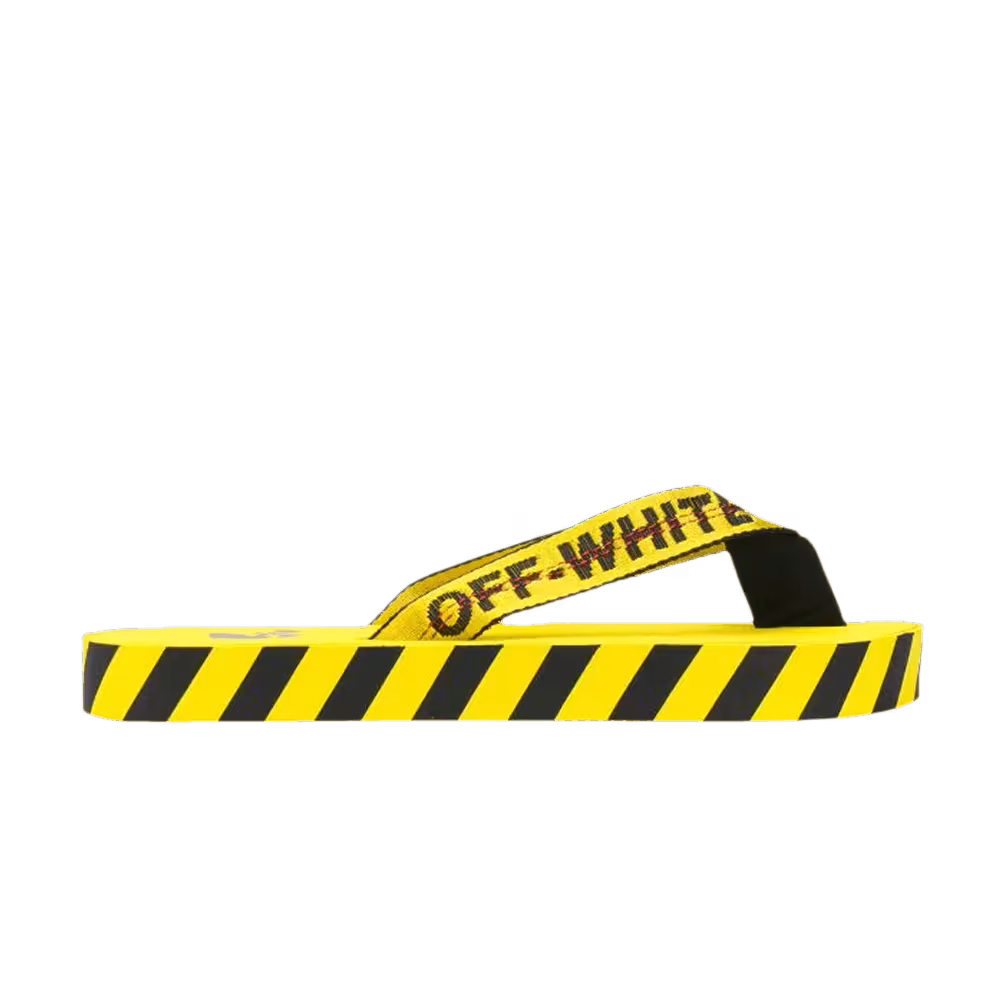 Off-White Flip Flops Graphic Print - Yellow