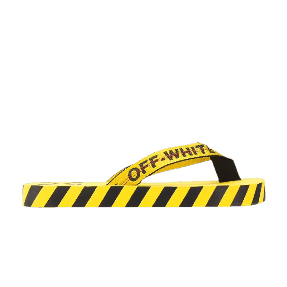 Off-White Flip Flops Graphic Print - Yellow