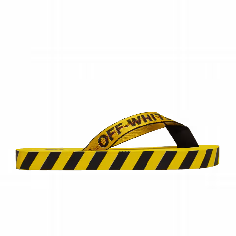 Off-White Industrial Flip Flops 'Logo Tape - Yellow' 2021